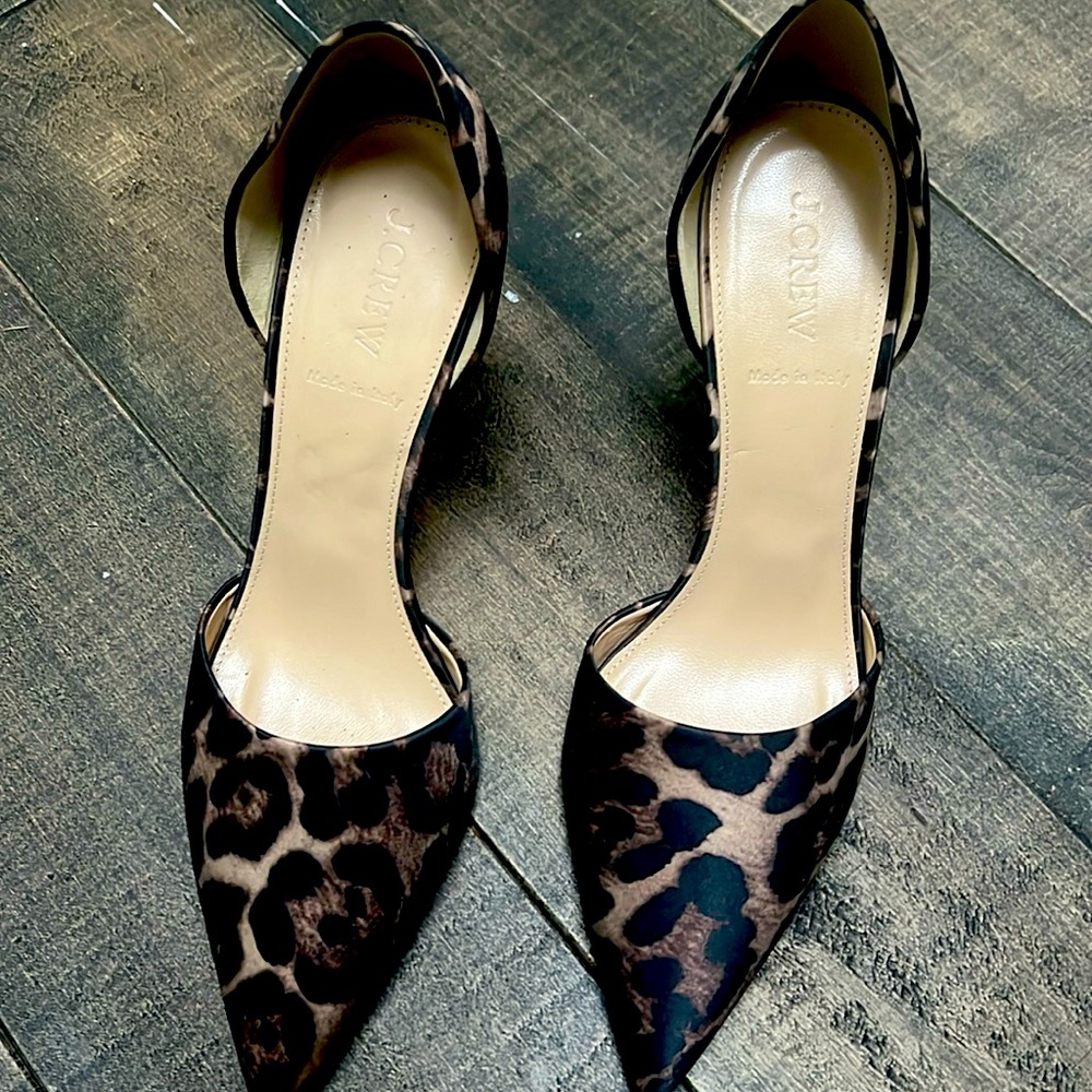 J Crew animal print pumps - made in Italy